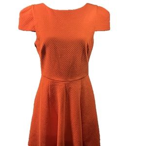 4C 4.collective Anthropologie Fit Flare Dress Red/ orange Sz 6 NWT